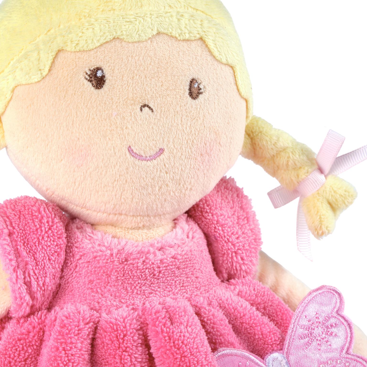 Tikiri Toys LLC - Wholesale Doll - Kids - Ria Blonde Hair with Pink and White Dress3