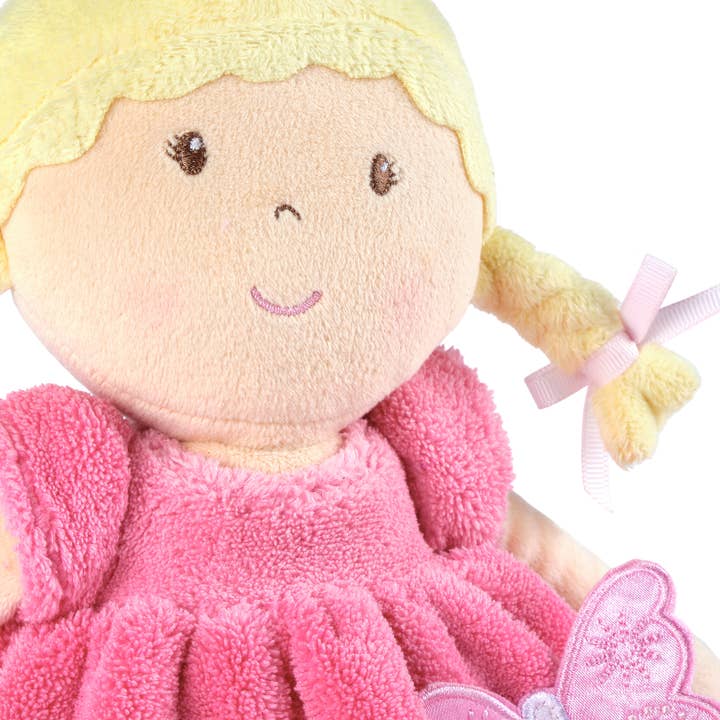 Tikiri Toys LLC - Wholesale Doll - Kids - Ria Blonde Hair with Pink and White Dress3