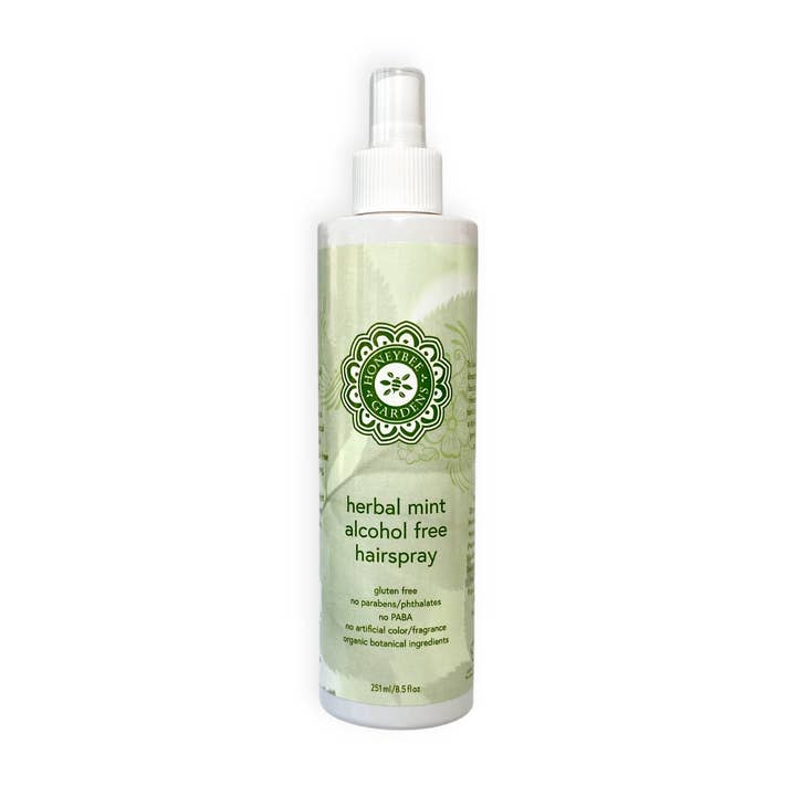 Honeybee Gardens Natural Cosmetics & Body Care - Wholesale Hair Spray - Herbal Mint Alcohol Free Hair Spray