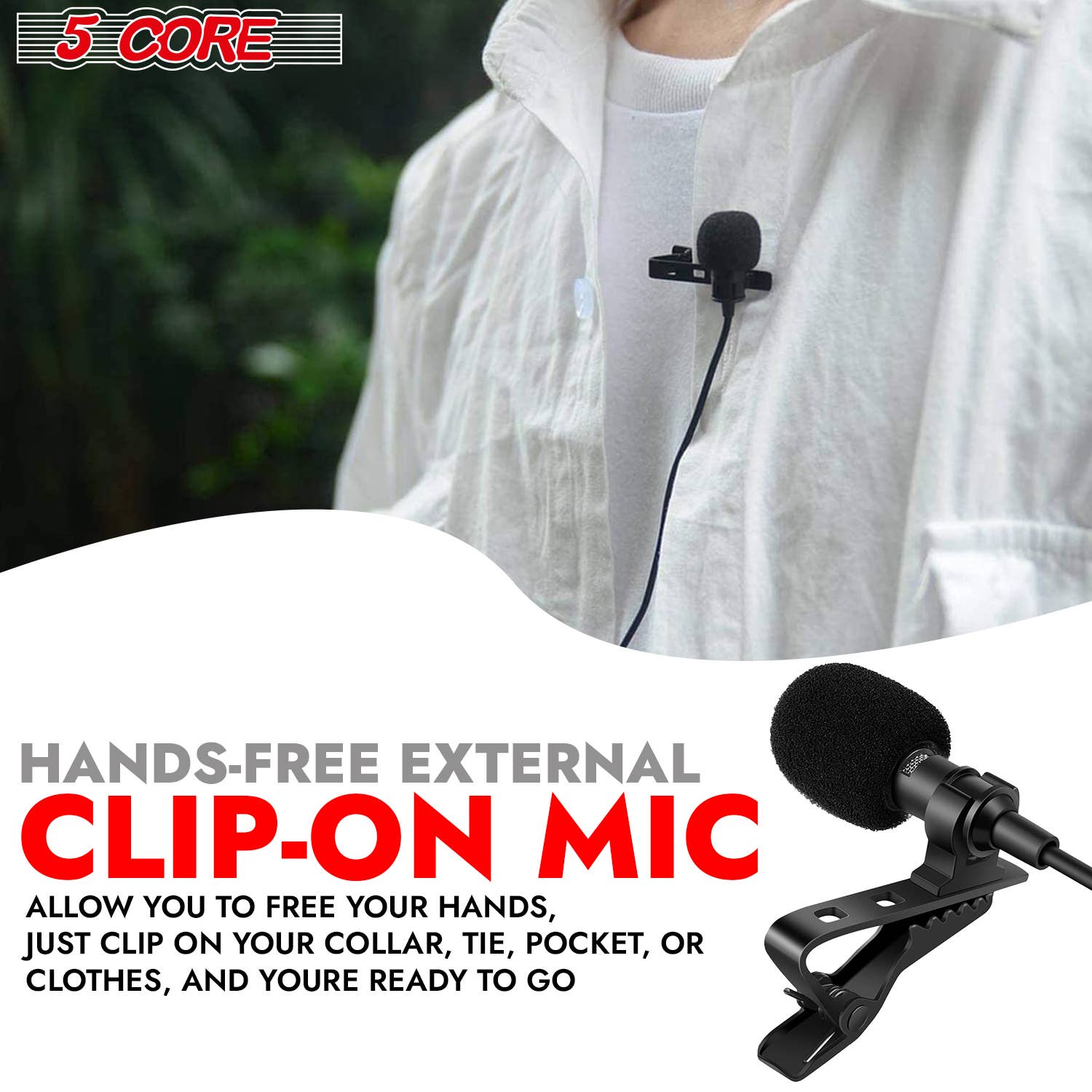 K Cube Inc - Wholesale Musical Instrument - 5 Core Lavalier Microphone Clip On Mic Lav Lapel Microfono4