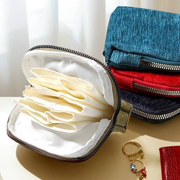 alberalkirk - Wholesale Jewelry Box/Organizer - Fringe Zipper Jewelry Organizer Fabric S5P39314