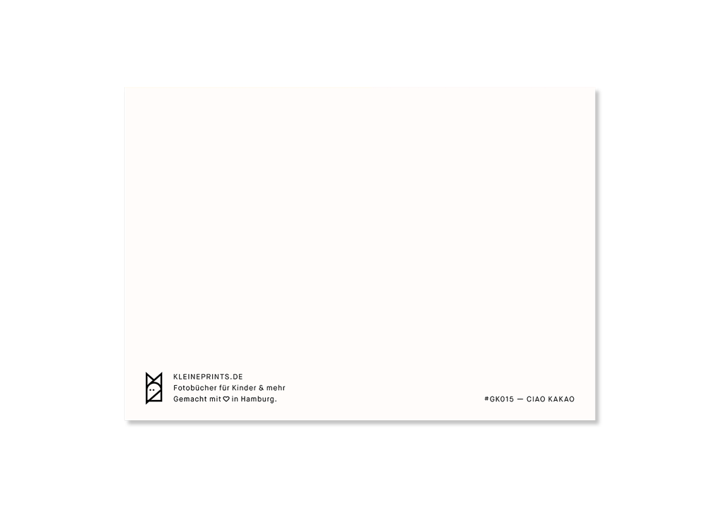 Kleine Prints – Großhandel Grußkarten für den Alltag – Grußkarte Ciao Kakao1