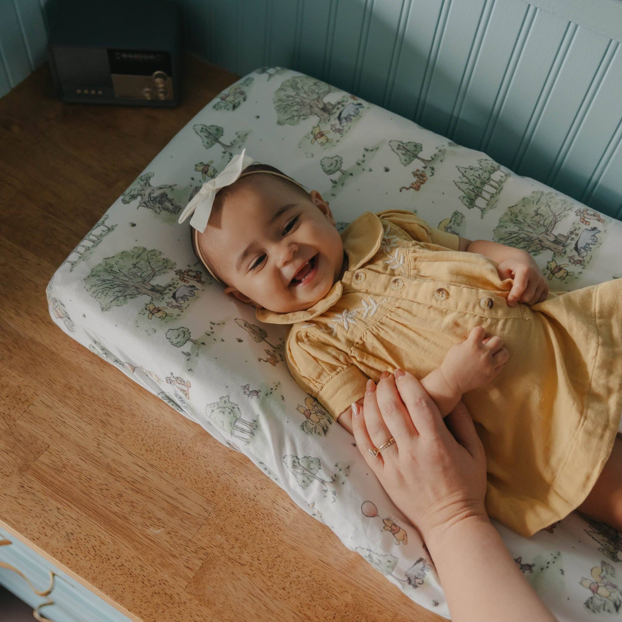 Copper Pearl - Wholesale Changing Mat/Pad Cover - Baby - Premium Knit Diaper Changing Pad Cover - Hundred Acre Wood1