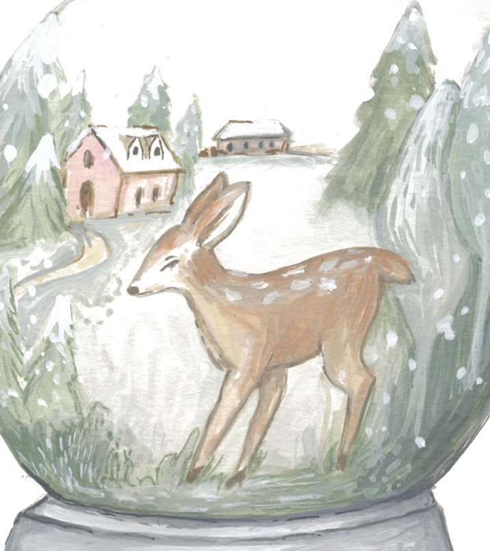 Jessica Frasz Studio - Wholesale Season's Greetings Card - Snow Globe Happy Holidays Greeting Card2