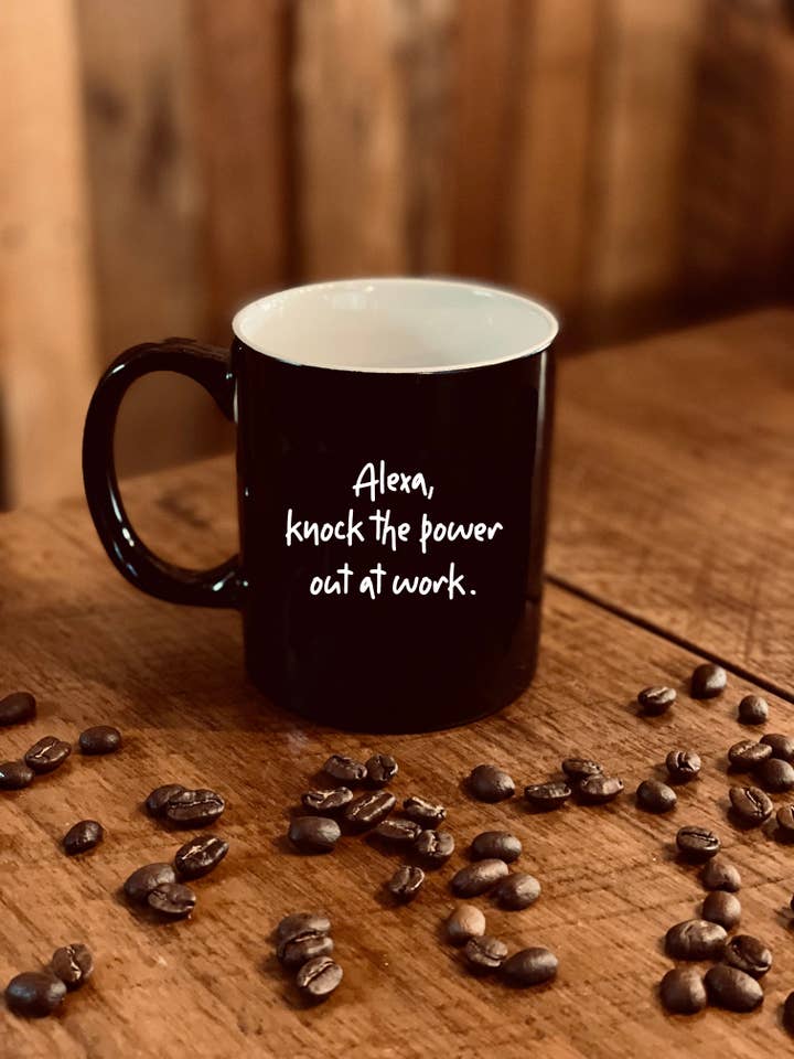 The Morning Roast//Tasse à café noire Edgy Funny pour la vente par Jus Sayin'