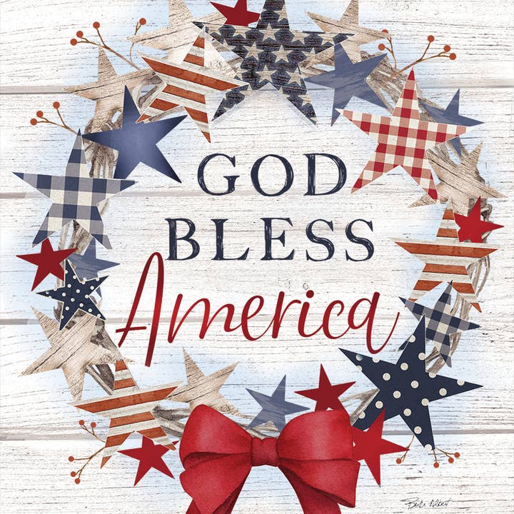 Briarwood Lane - Wholesale Flag - American Wreath Rustic Garden Flag1