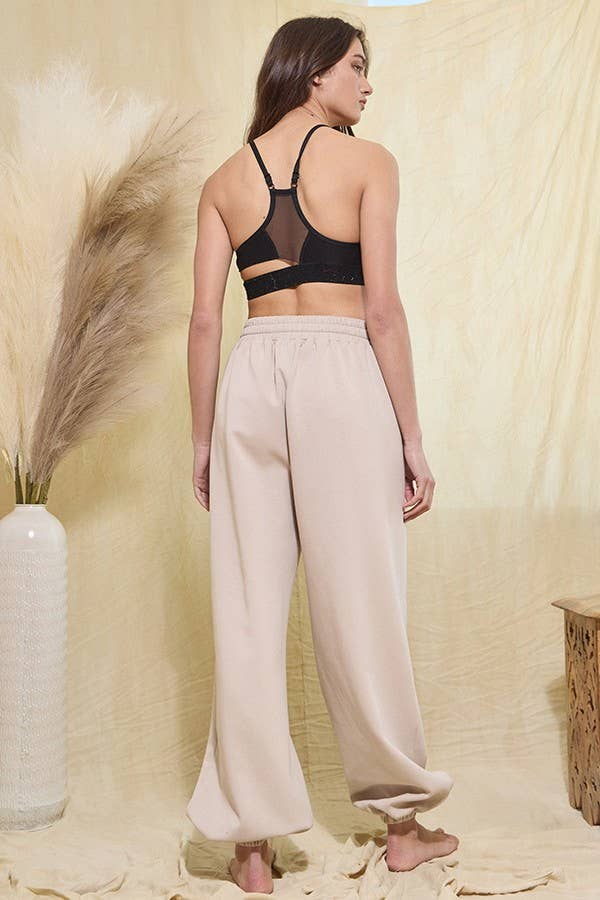 BUCKETLIST INC - Wholesale Lounge Sweatpants/Joggers - Women's - IP5463 Scuba Drawstring High-Rise Jogger Pants9