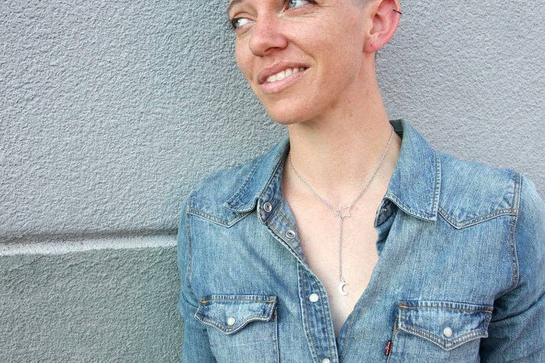 daniAWESOME - Wholesale Y-Neck/Lariat Necklace - Moon and Star Lariat Necklace3