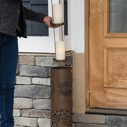 Sunset Vista Designs - Wholesale Candle holder - Hurricane Pillar Candle Holder 3 pc set5