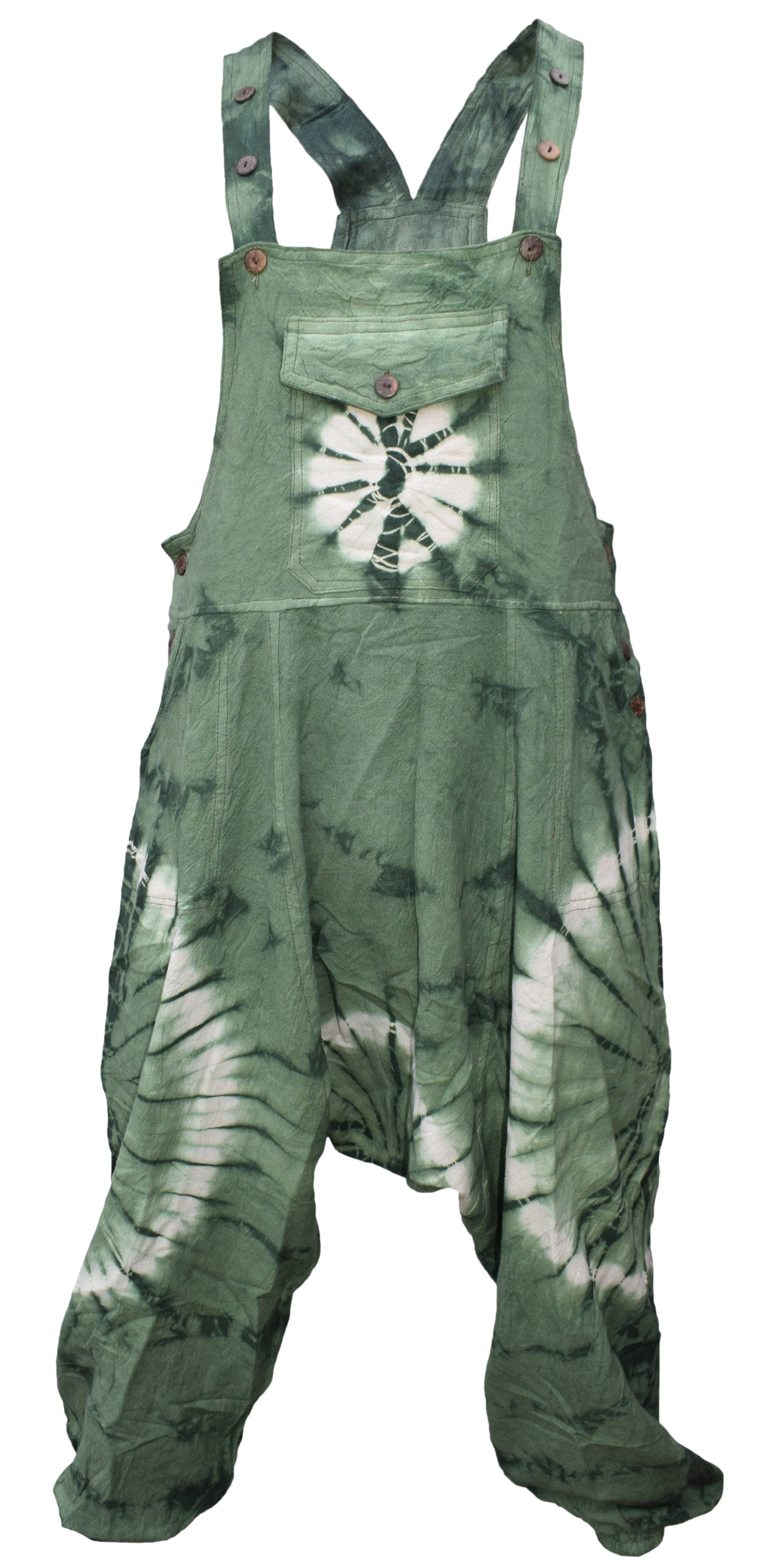 Gheri – wholesale Overalls – Women's – Womens Tie Dye Ali Baba Harem Dungaree3