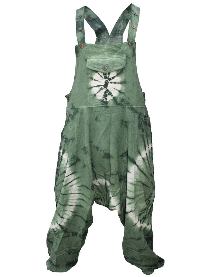 Gheri – wholesale Overalls – Women's – Womens Tie Dye Ali Baba Harem Dungaree3