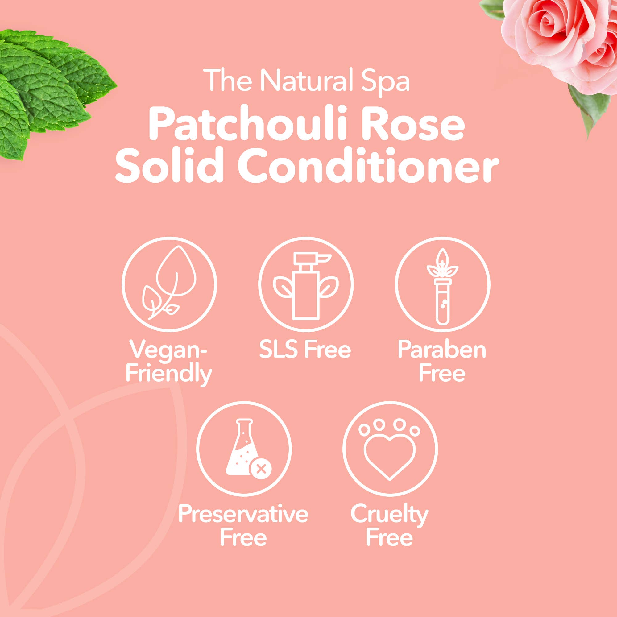 The Natural Spa Cosmetics - Wholesale Conditioner - Patchouli Rose Conditioner bars voor haar - Klitvrij7