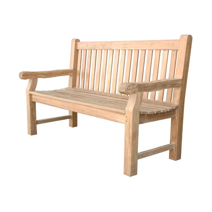 Devonshire 3-Seater Flower Handcrafted Bench for wholesale by Anderson Teak