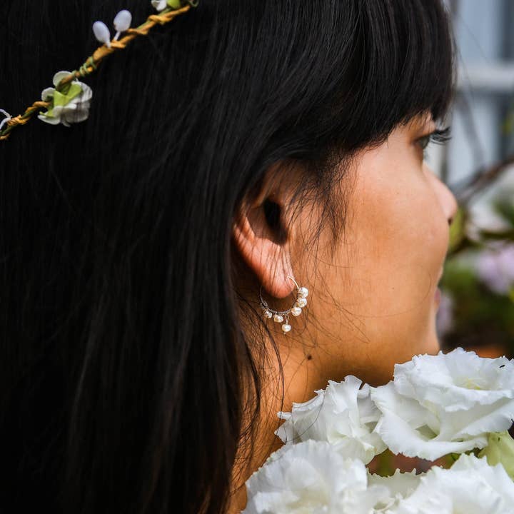 Mini Creoles - Ferskvandsperler for engroshandel hos Mani Namaste