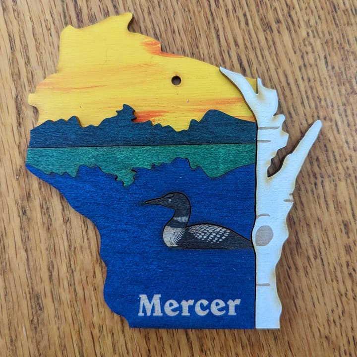 Knit and Nailed - Wholesale Ornament - Wisconin Wood Ornament Art 5" varieties22