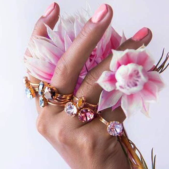 Mimi & Lu - Wholesale Multi-Stone Ring - Mix Swarovski Rings- Pack of 30 (Deeply Discounted)1