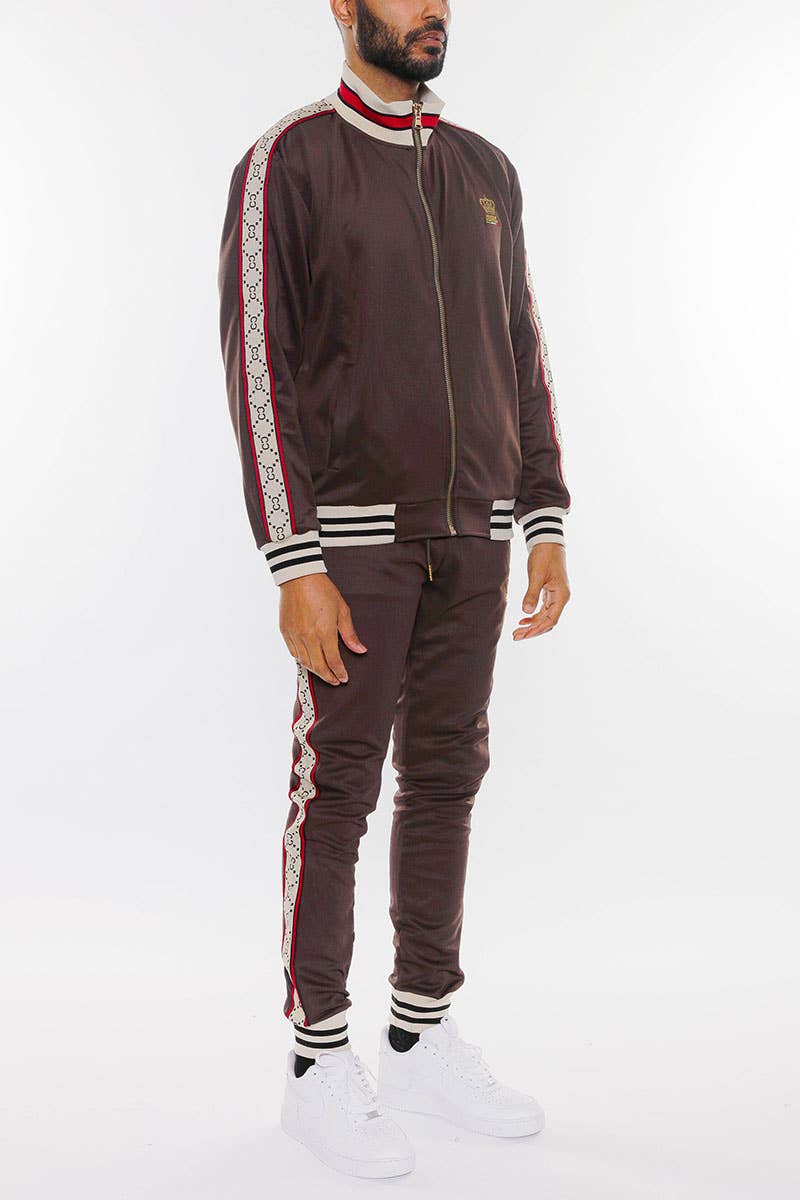 WEIV - Wholesale Tracksuit - Men's - Full Circle Tape Zip Up and Track Pant SET3