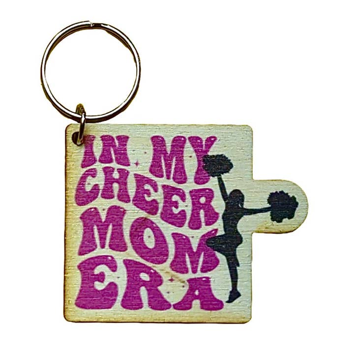 In My Cheer Mom Era Magnet/Keychain for wholesale by Rock Lion Goods