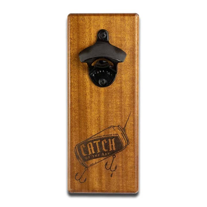 Magnetic Bottle Opener - Catch of the Day for wholesale by Southern Drinking Club