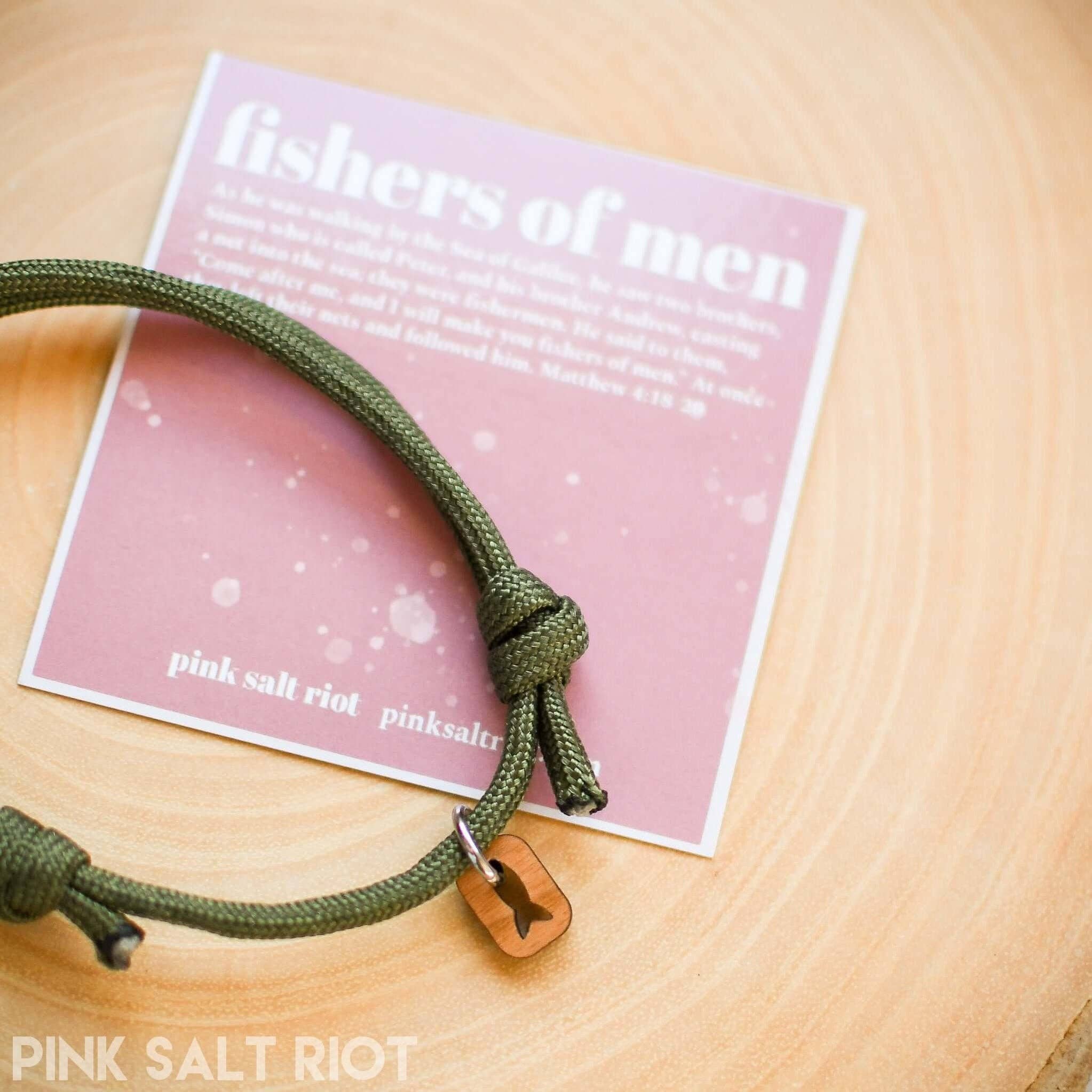Pink Salt Riot - Wholesale Woven/Braided Bracelet - Olive Paracord Symbols Bracelet6