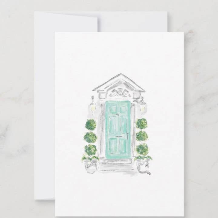 Teal Door Card Set for wholesale by Ethel B Designs