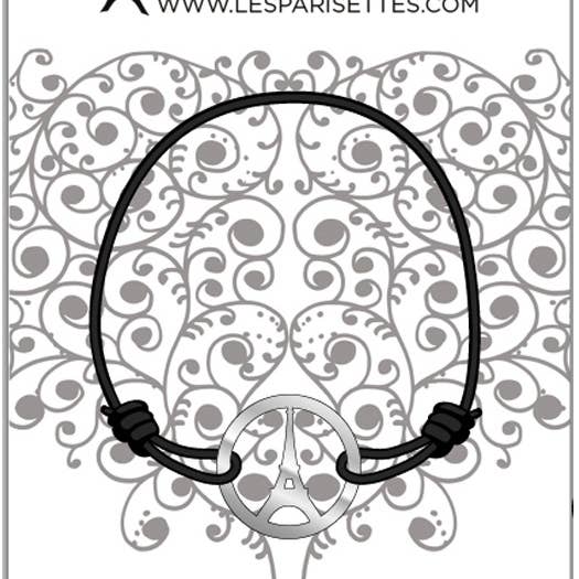 Silverfärgat cirkelarmband Eiffeltornet för wholesale av Les Parisettes