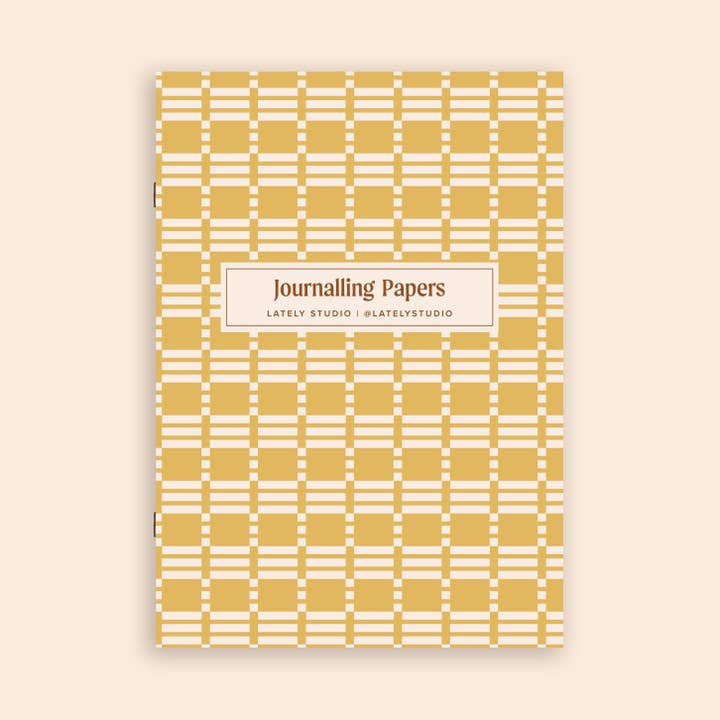 Lately Studio - Wholesale Scrapbook - Journalling Papers Book | Craft Paper Pack | Retro Pattern