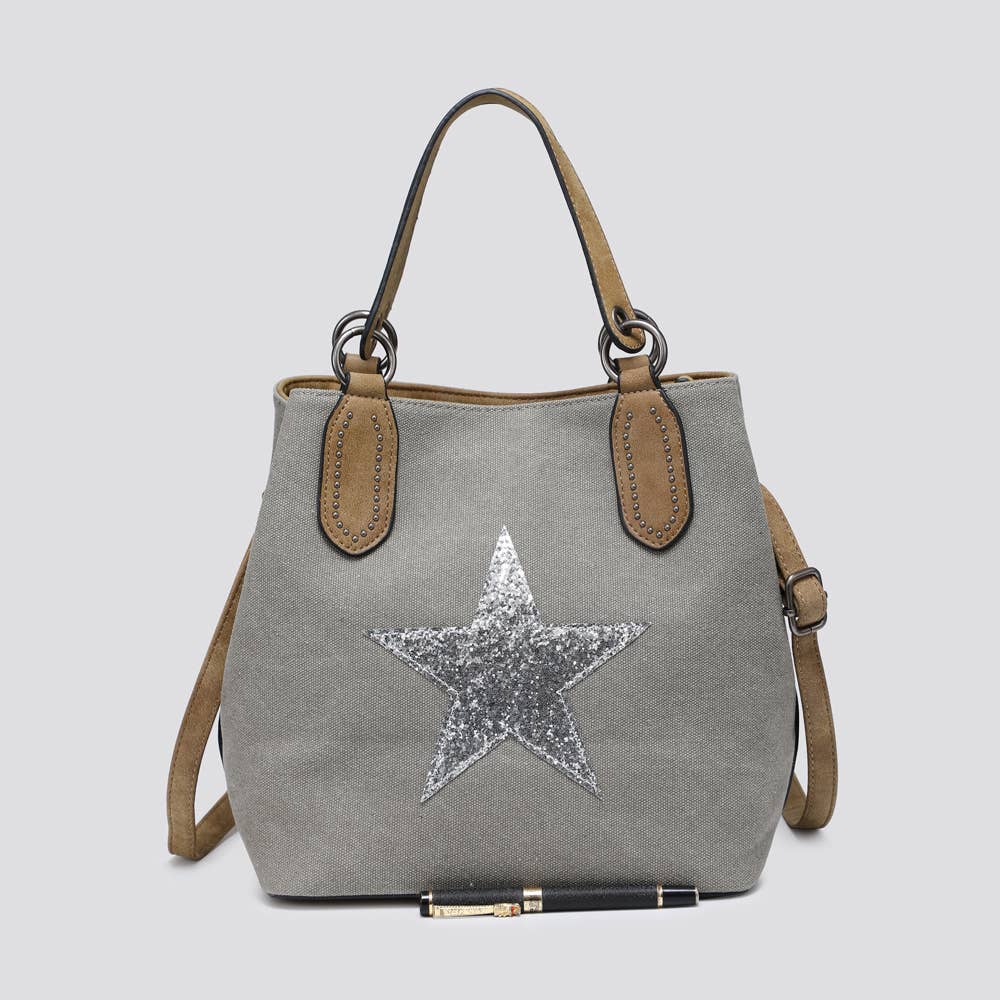 House of Milano – wholesale Tote bag – Women's – JNY2290S2526 Canvas Star Tote Bag11