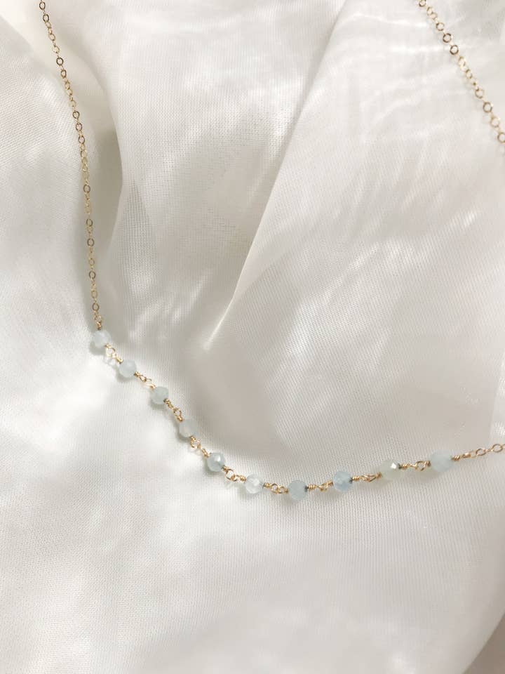 Aquamarine Necklace for wholesale by Olivia Lo Jewelry