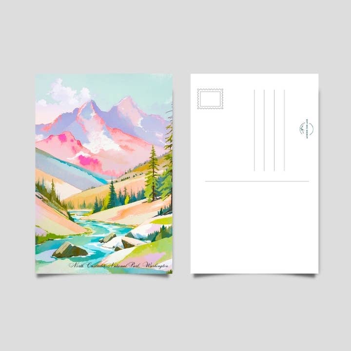 Carte postale du parc national North Cascades pour la vente par Across Our Land