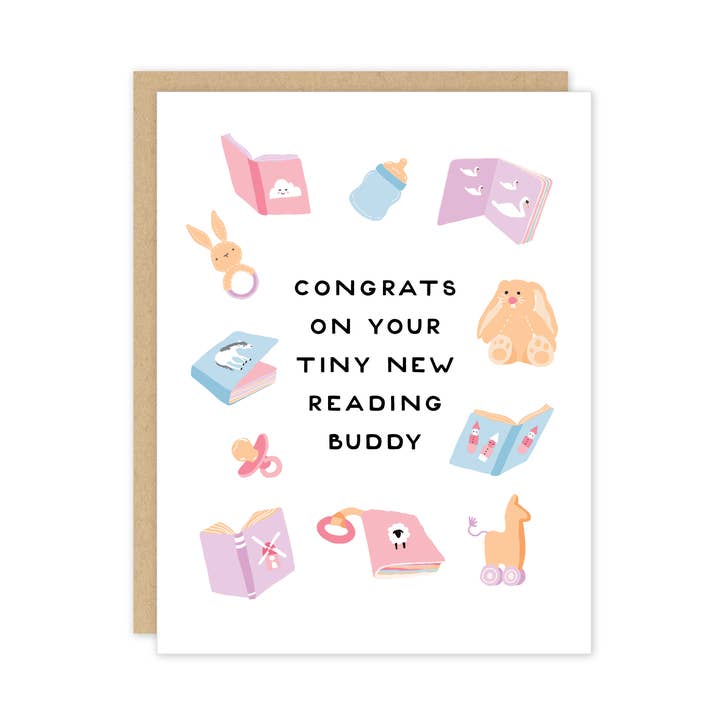 Party of One - Wholesale Baby Card - Reading Buddy Baby Card