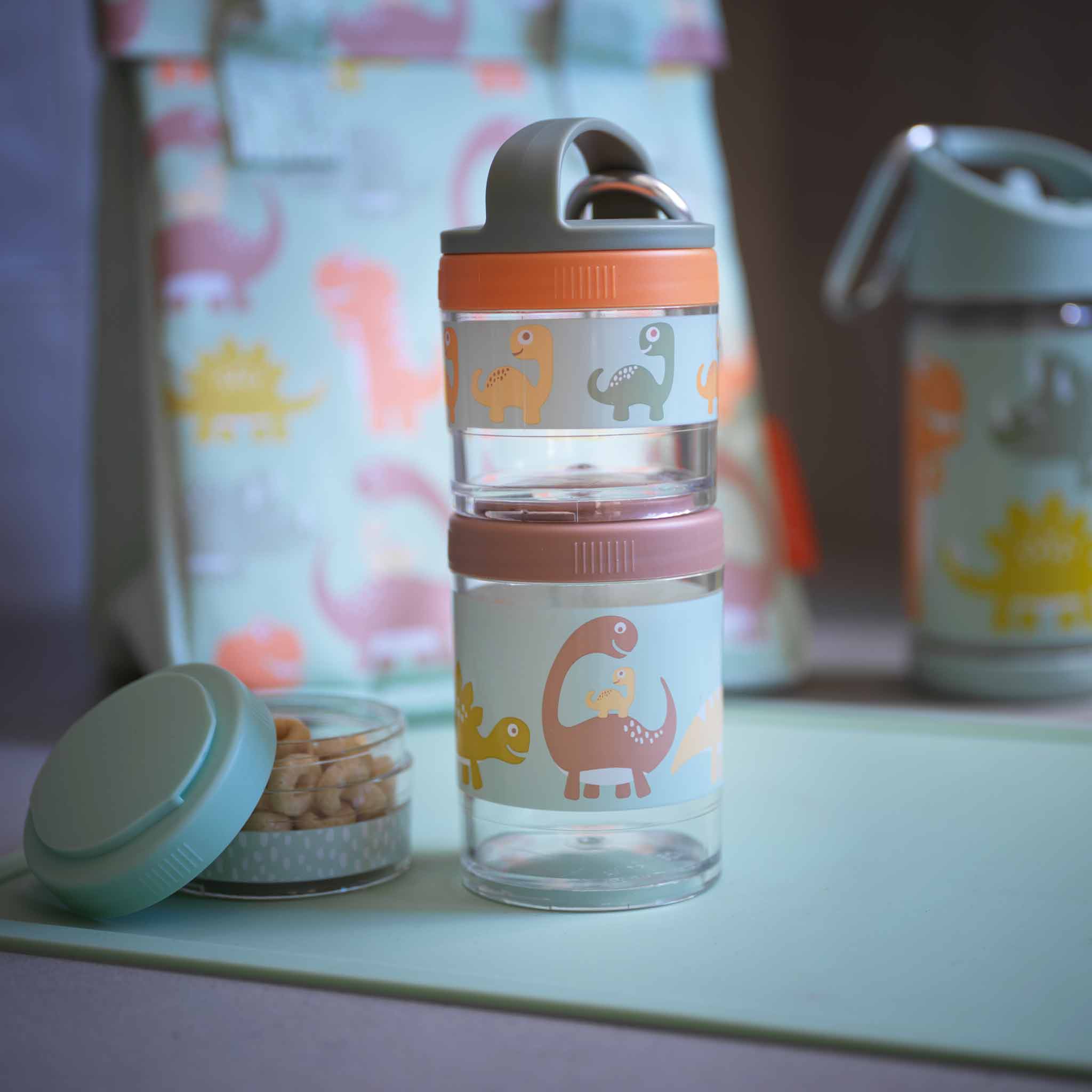 Sugarbooger by Ore’ Originals - Wholesale Snack Pack - Kids & Baby - Twist & Snack Stacker | Baby Dinosaur3