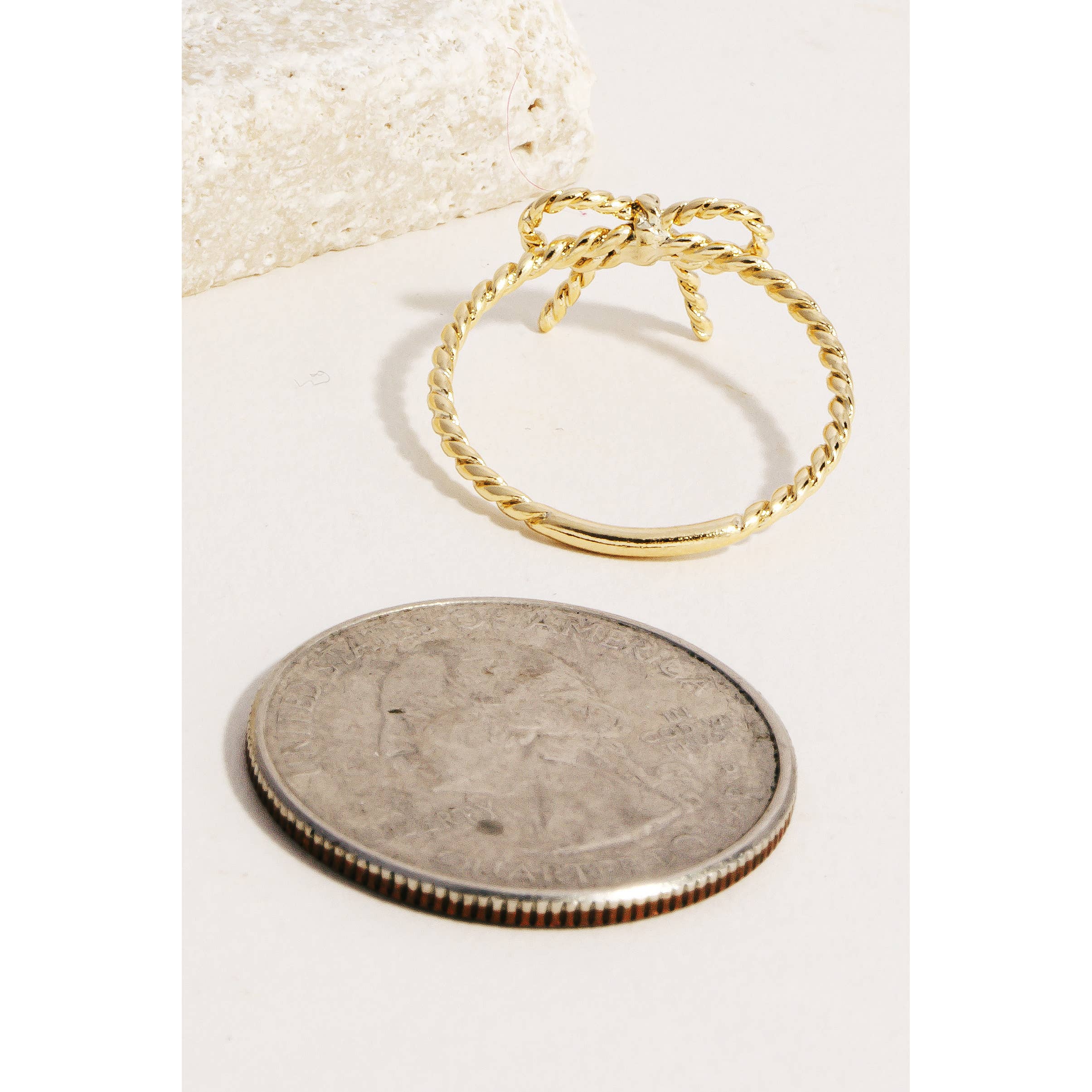 Anarchy Street - Wholesale Band/Stacked Ring - Twisted Metallic Ribbon Bow Band Ring1