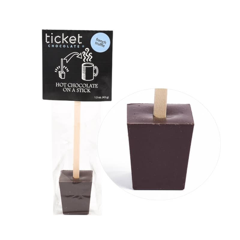 Ticket Chocolate - Wholesale Hot Cocoa Mix/Kit - Gourmet Hot Chocolate on a Stick – Single Serve (1.5 oz)2