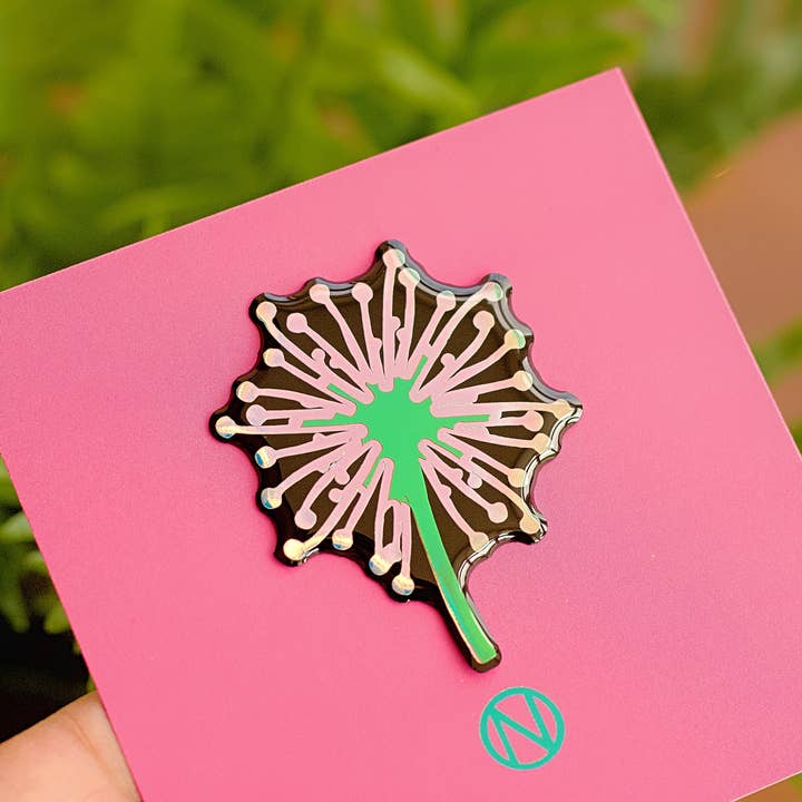Dandelion Clock Pin Brooch - Handmade to Order for wholesale by Naoi