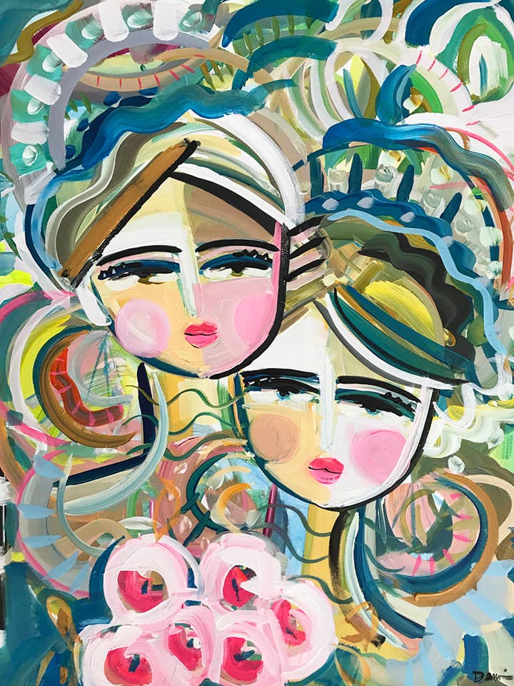 Impression sur papier « Warrior Sisters Flower » pour la vente par Maren Devine Art