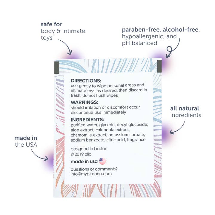 plusOne - Wholesale Sex Toy - plusOne Cleansing Wipes