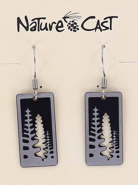 21168 Earring Dangle Triple Trees with Cutout for wholesale by Nature Cast