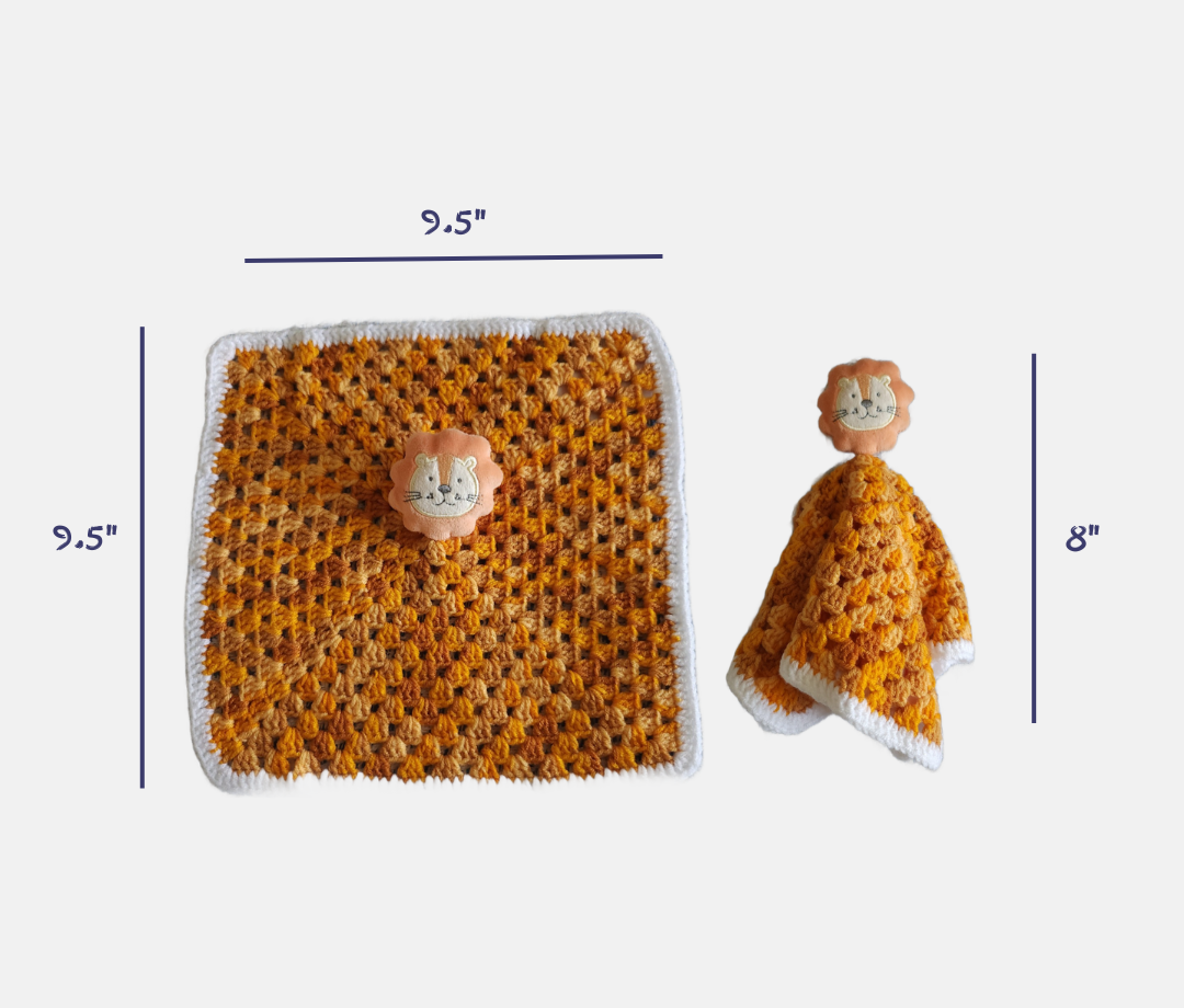 Never Too Kind - Wholesale Security/Cuddle Blanket - Baby - ZZZ Buddie - Leo the Lion - Sleep Companion1