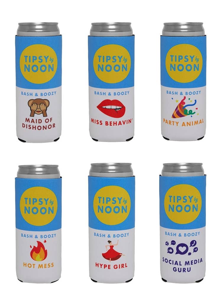 Bachelorette Slim Can Cooler Set - 10 Pack - Bachelorette for wholesale by Funky Junque