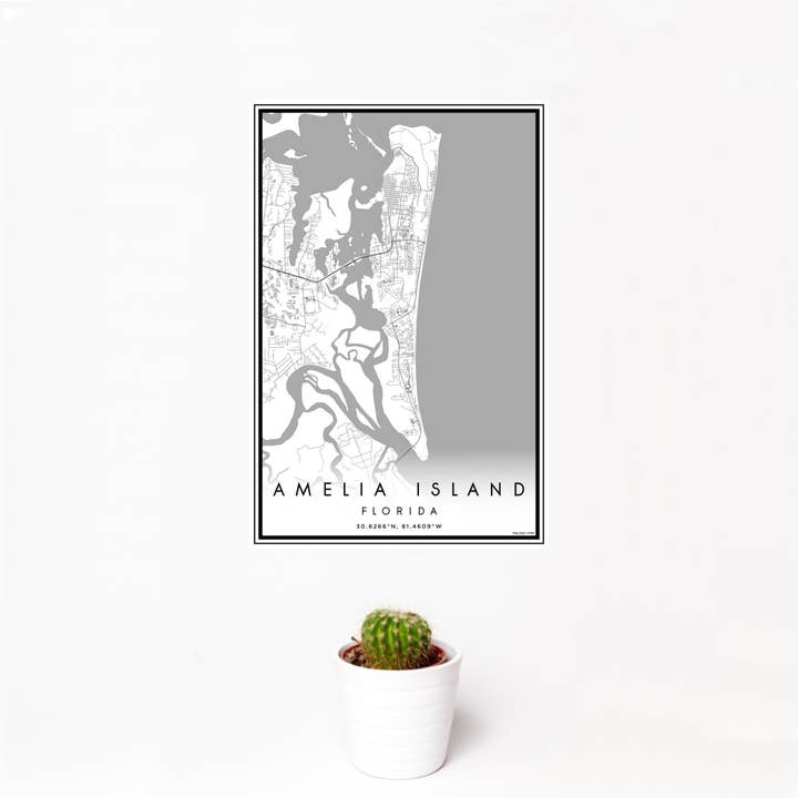 JACE.design - Wholesale Art Print - Amelia Island FL Map Print Classic