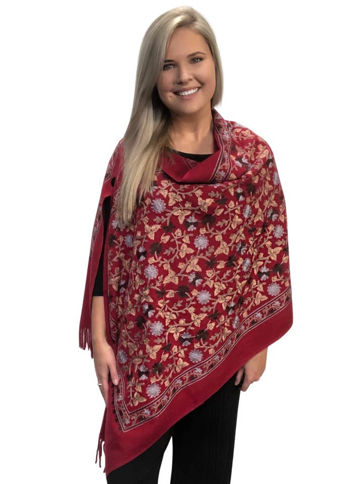 3218 - Scialli con bottoni ricamati in cashmere per la vendita all'ingrosso da parte di The Magic Scarf Company