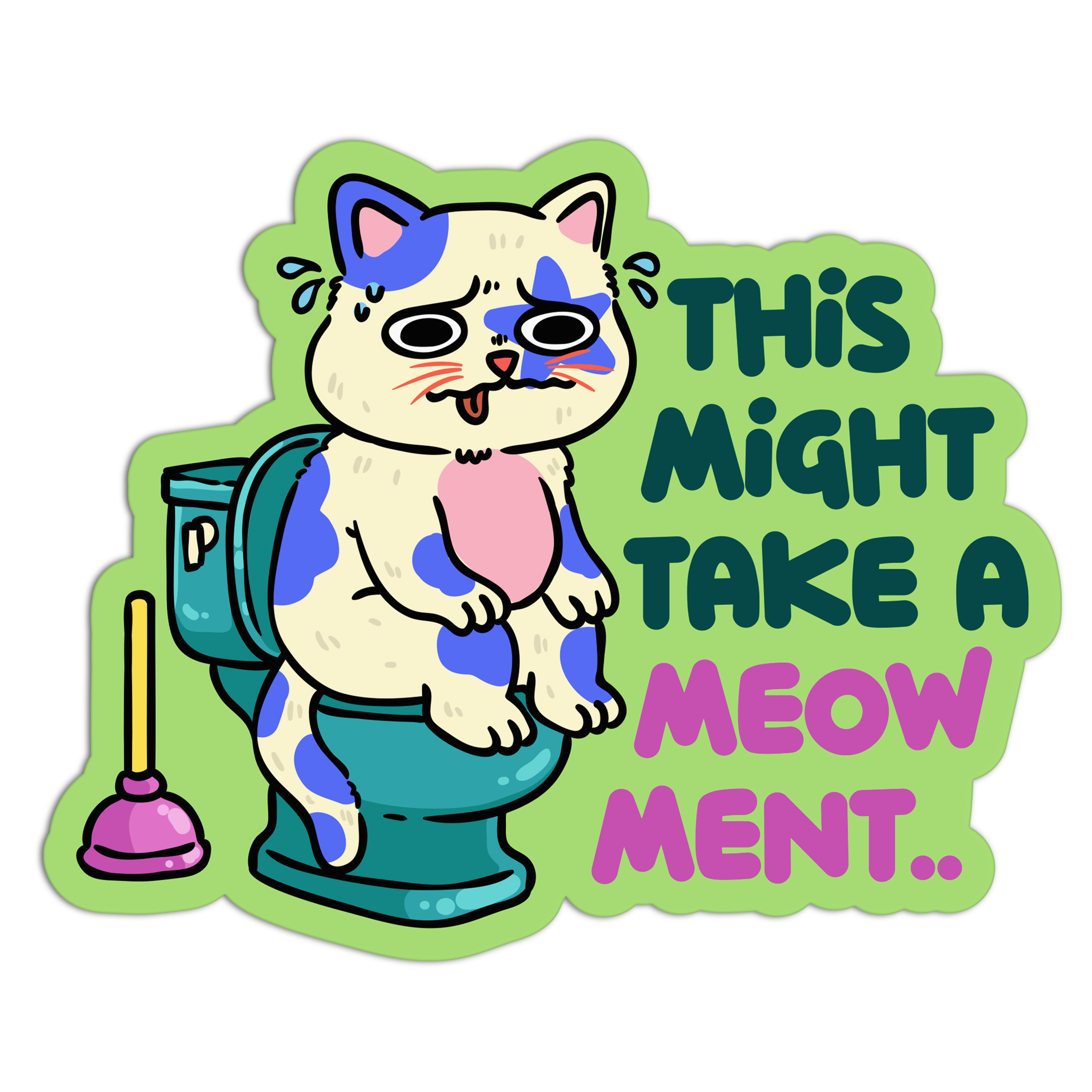 Girls Printing House - Wholesale Sticker - This Might Take a Meow Ment Cat Stickers       0
