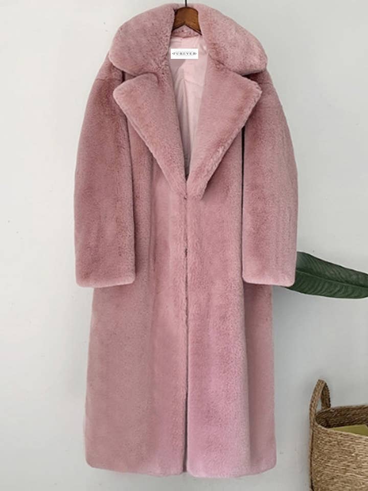 ALLARA – wholesale Päls/fuskpäls - Dam – ZURICH Rosa Oversized Faux Fur Coat