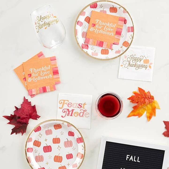 Angle - Wholesale Disposable Napkin - Beverage Napkins - Fall Fav Word0