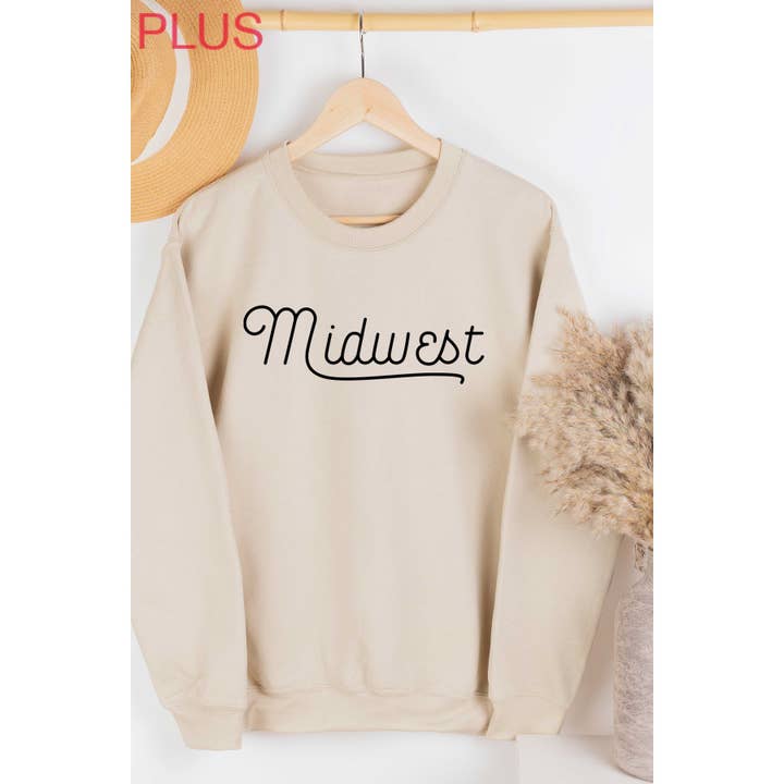 Sudadera estampada de talla grande MIDWEST para venta al por mayor de A. BLUSH CO