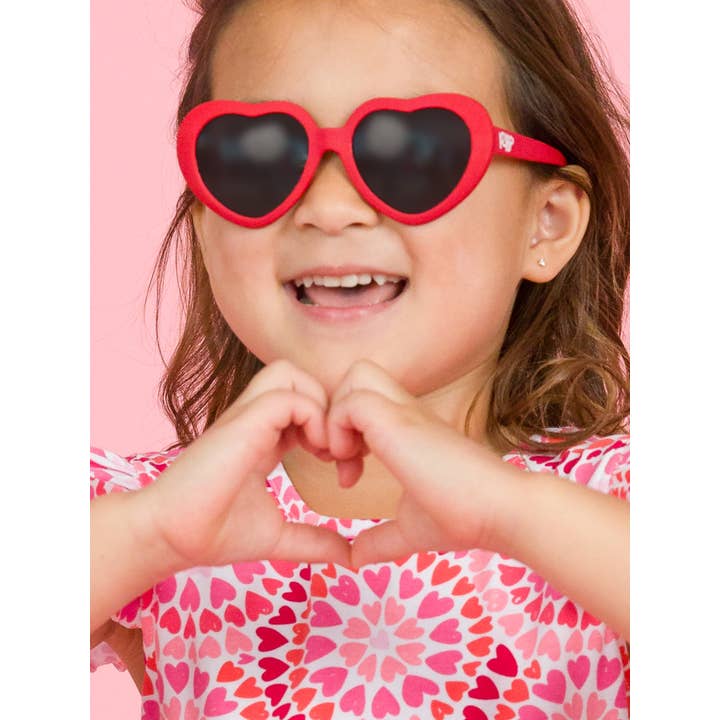 Vermelho Óculos de Sol em Forma de Coração Vermelho para Meninas para venda a revendedores na Faire2