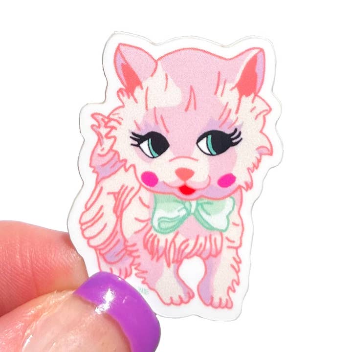 Adesivo de vinil à prova de intempéries rosa pastel fofo por atacado de Surprise Inside Art