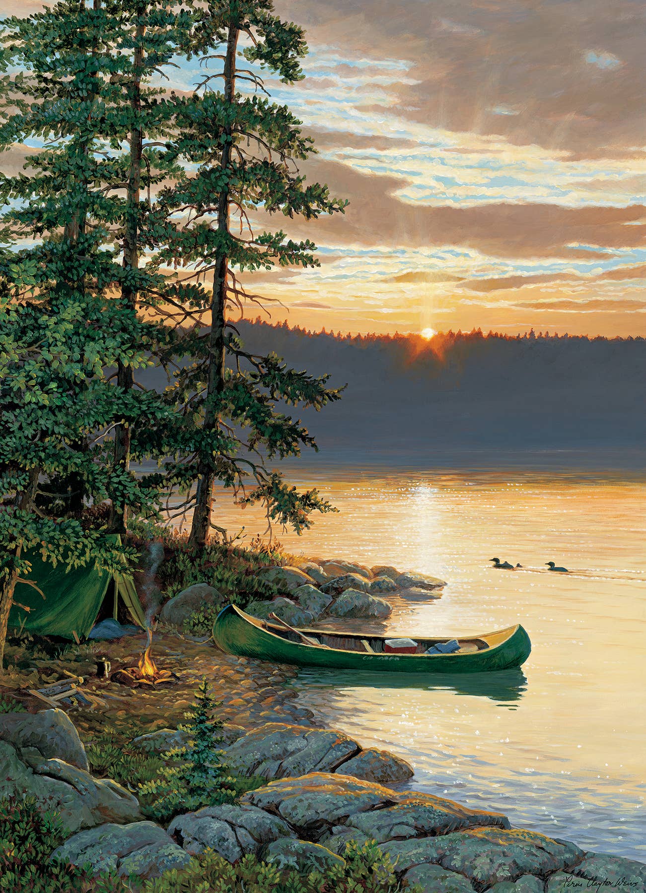 Outset Games and Cobble Hill Puzzles - Wholesale Puzzle - Adult - Canoe Lake 500pc puzzle1