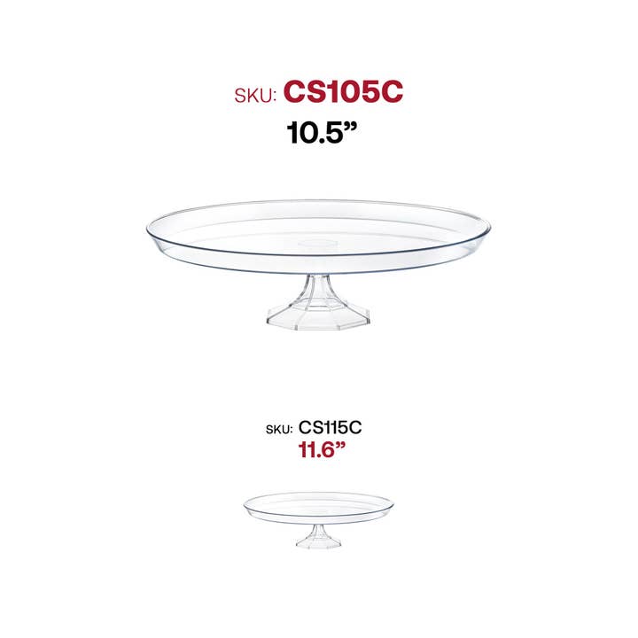 Smarty had a Party - Wholesale Cake Stand - 10.5" Clear Small Round Plastic Cake Stand - 1 pc5